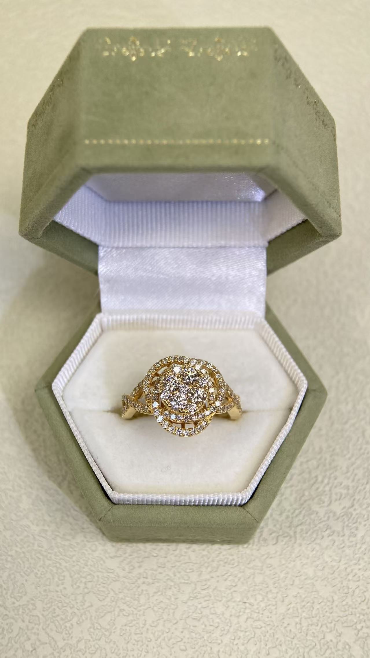 K18 Gold&Diamond Ring| Diamonds:0.90ct | Japanese Vintage Estate Jewelry -BSLO3302