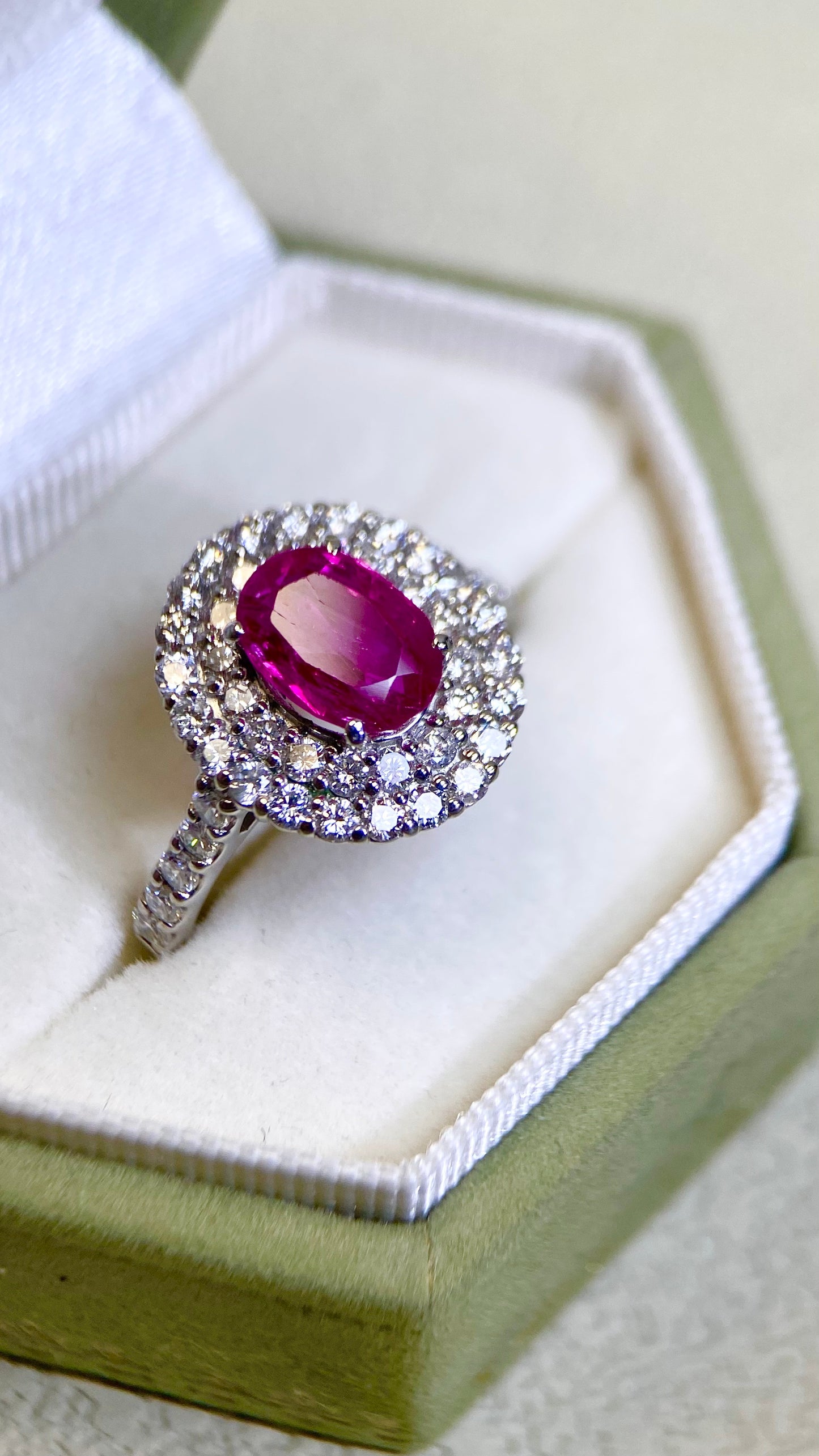 Pt900プラチナ&ダイヤモンドリング|ダイヤモンド0.28ct/0.25ct|日本製ヴィンテージエステートジュエリー