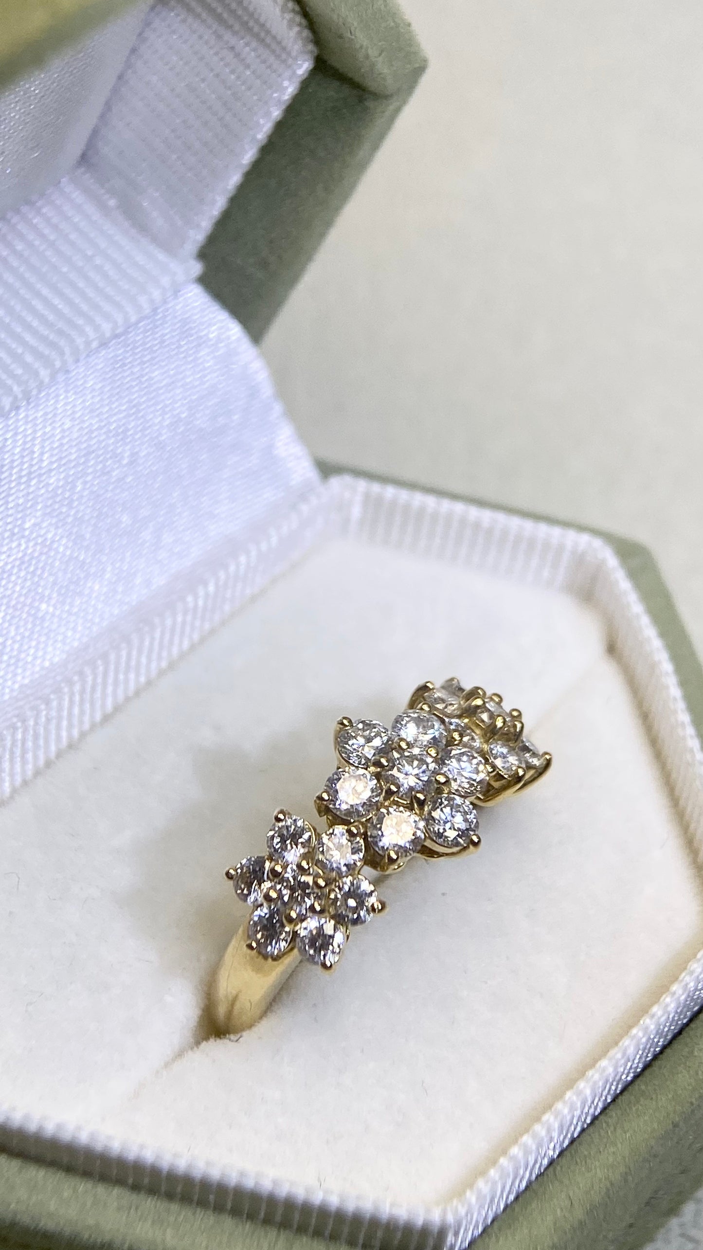 K18 Gold&Diamond Ring | Diamond 1.00ct | Japanese Vintage Estate Jewelry-BFOP