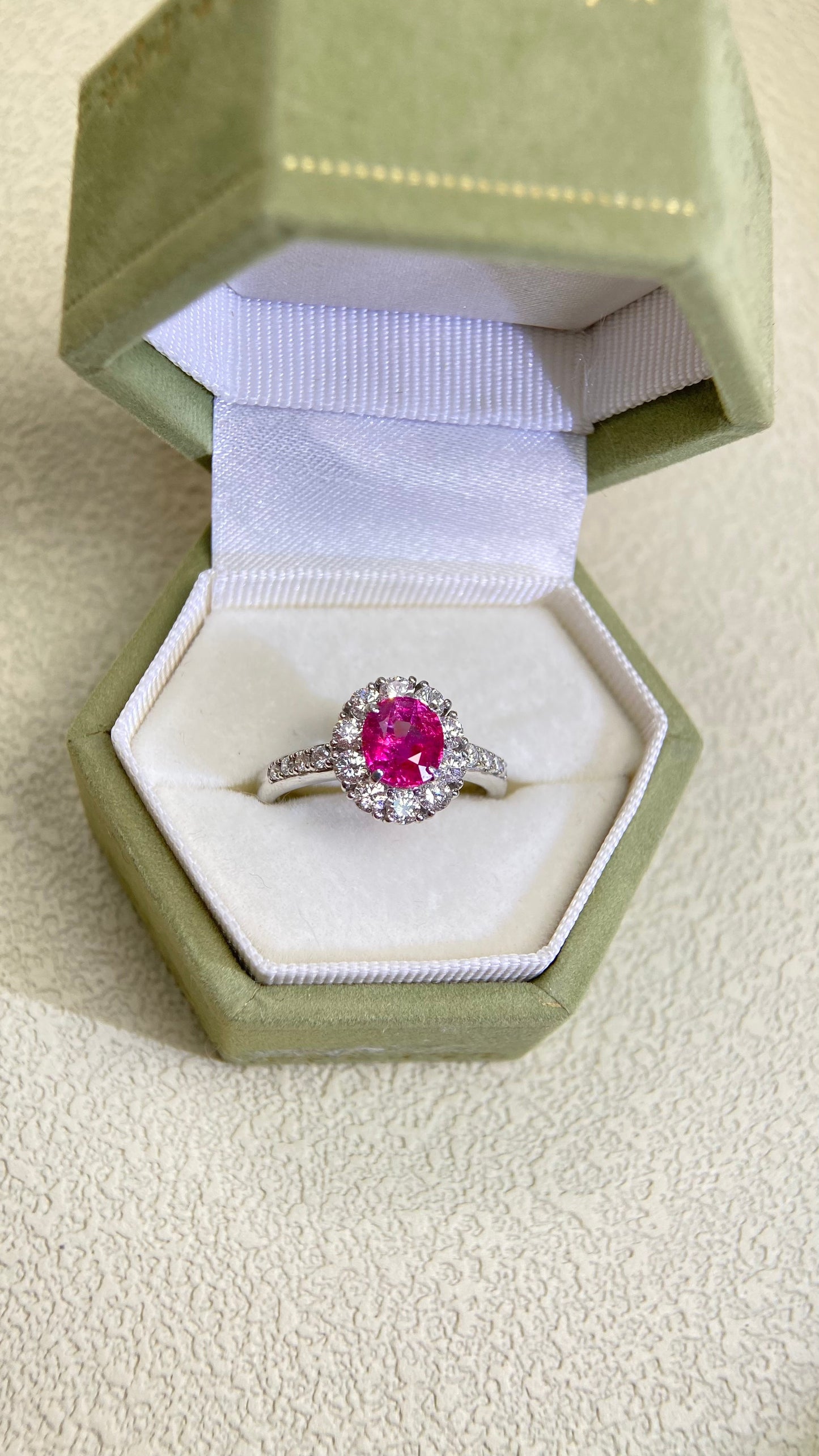 Pt950 Platinum&Ruby and Diamond Ring | Ruby 1.54ct | Diamond 0.67ct | No Heat-Burma | Japanese Vintage Estate Jewelry-BODV