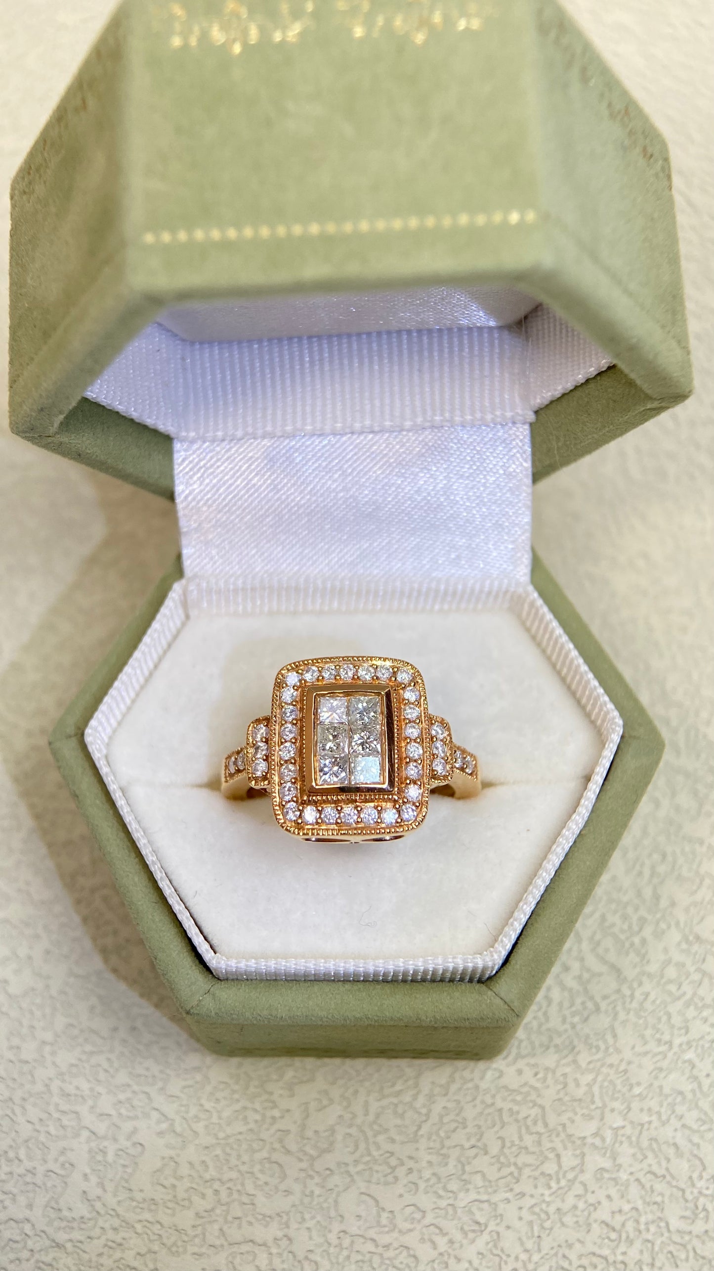 K18 Pink Gold&Diamond Ring| Diamonds:0.75ct | Japanese Vintage Estate Jewelry -BRTL2565