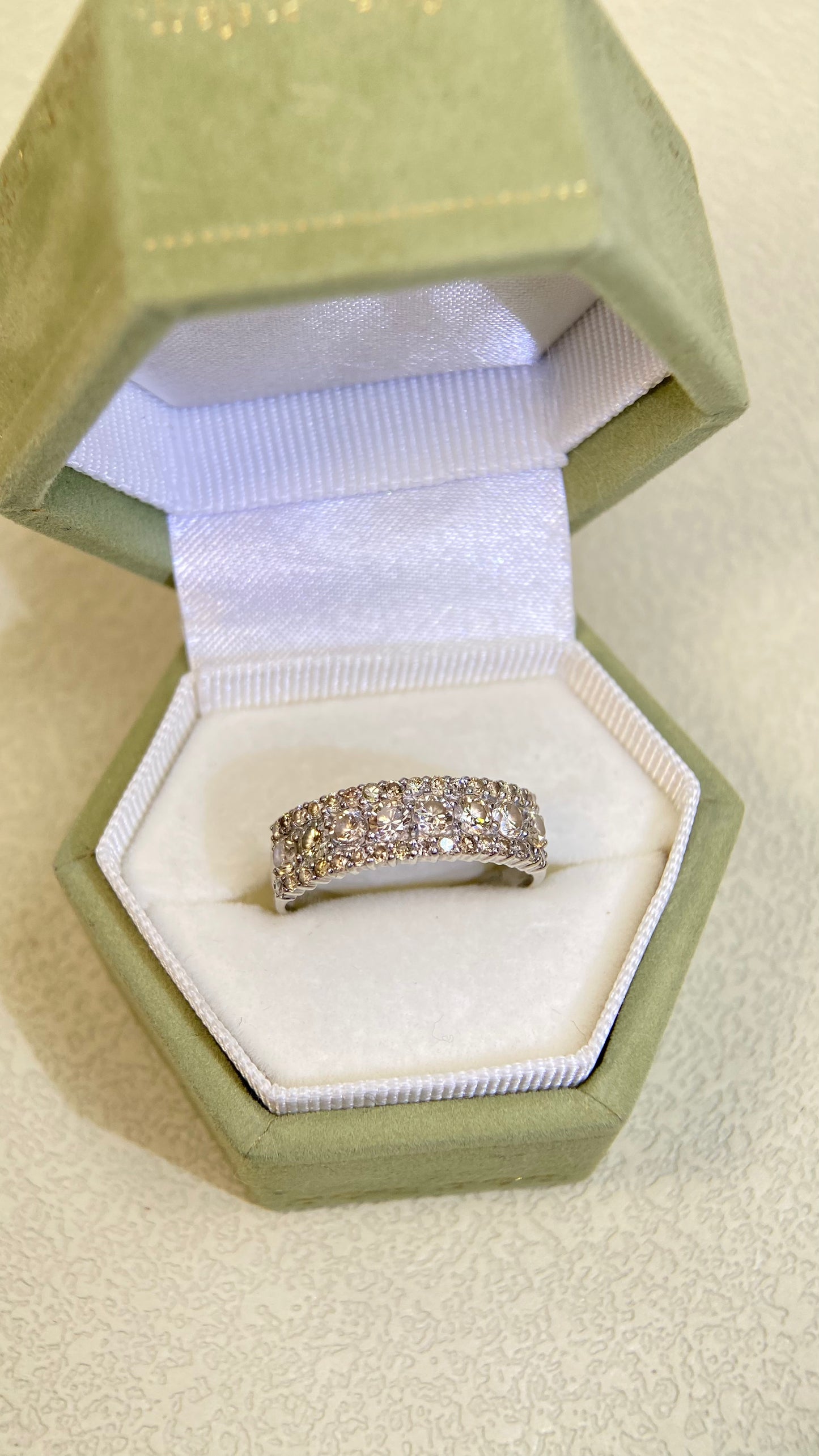 Pt900 Platinum&Diamond Ring| Diamonds:1.00ct | Japanese Vintage Estate Jewelry -BRTR2571