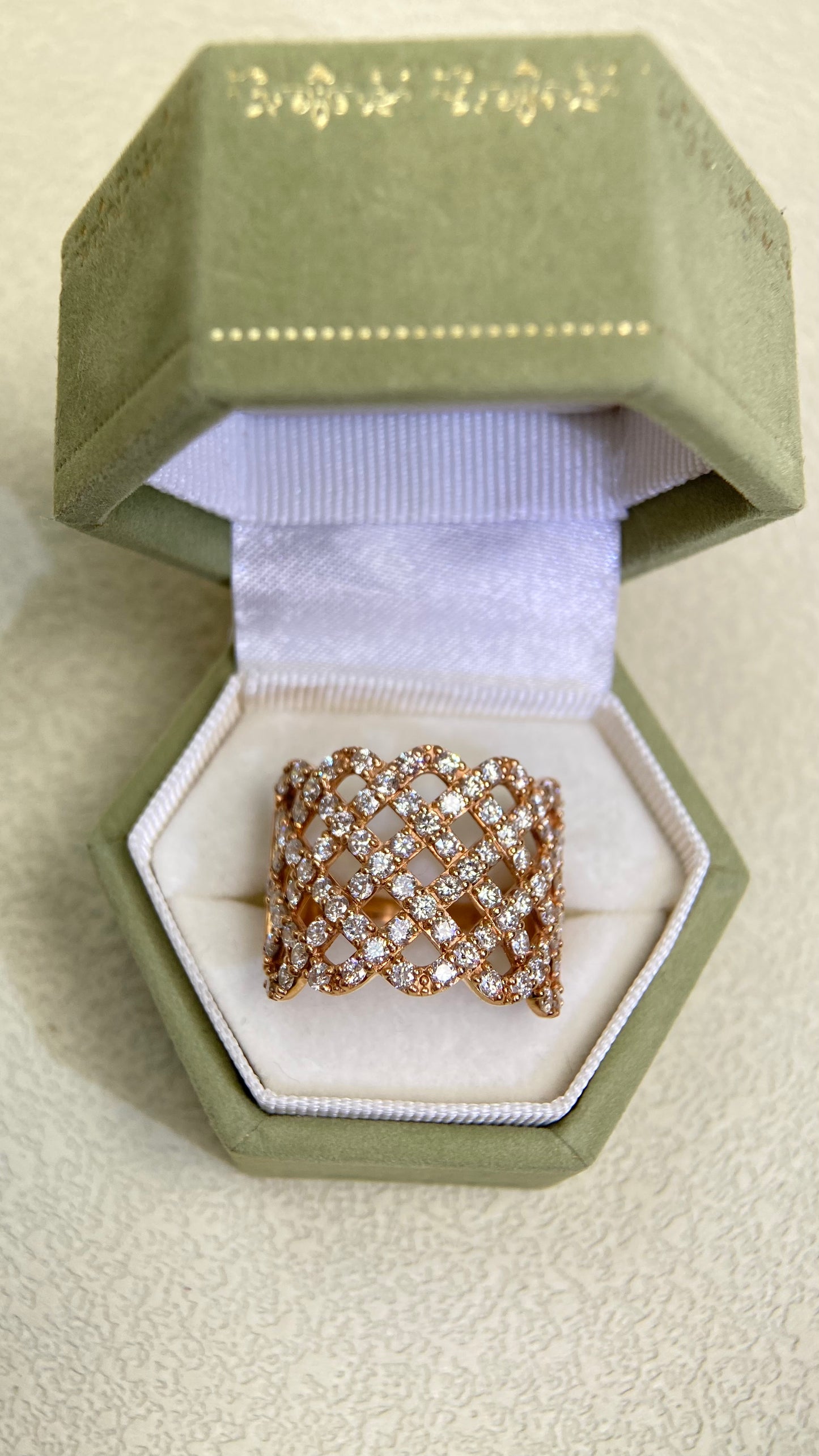 18K Gold&Diamond Ring| Diamonds:2.00ct | Japanese Vintage Estate Jewelry -BRUU2600