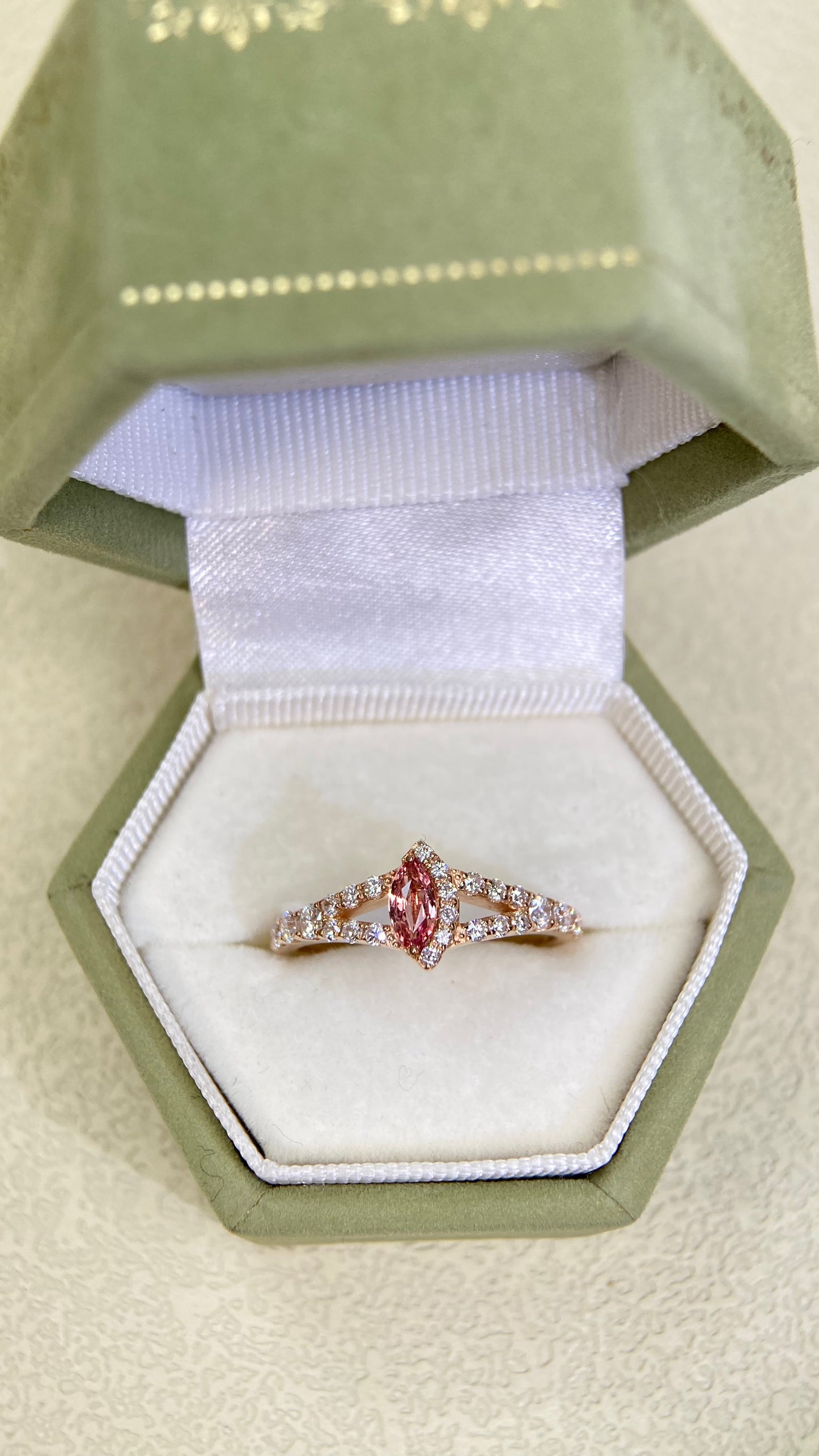 K18 Glod&Sapphire&Diamond Ring| Sapphire:0.253ct | Diamonds:0.41ct | Japanese Vintage Estate Jewelry -BSHC3006