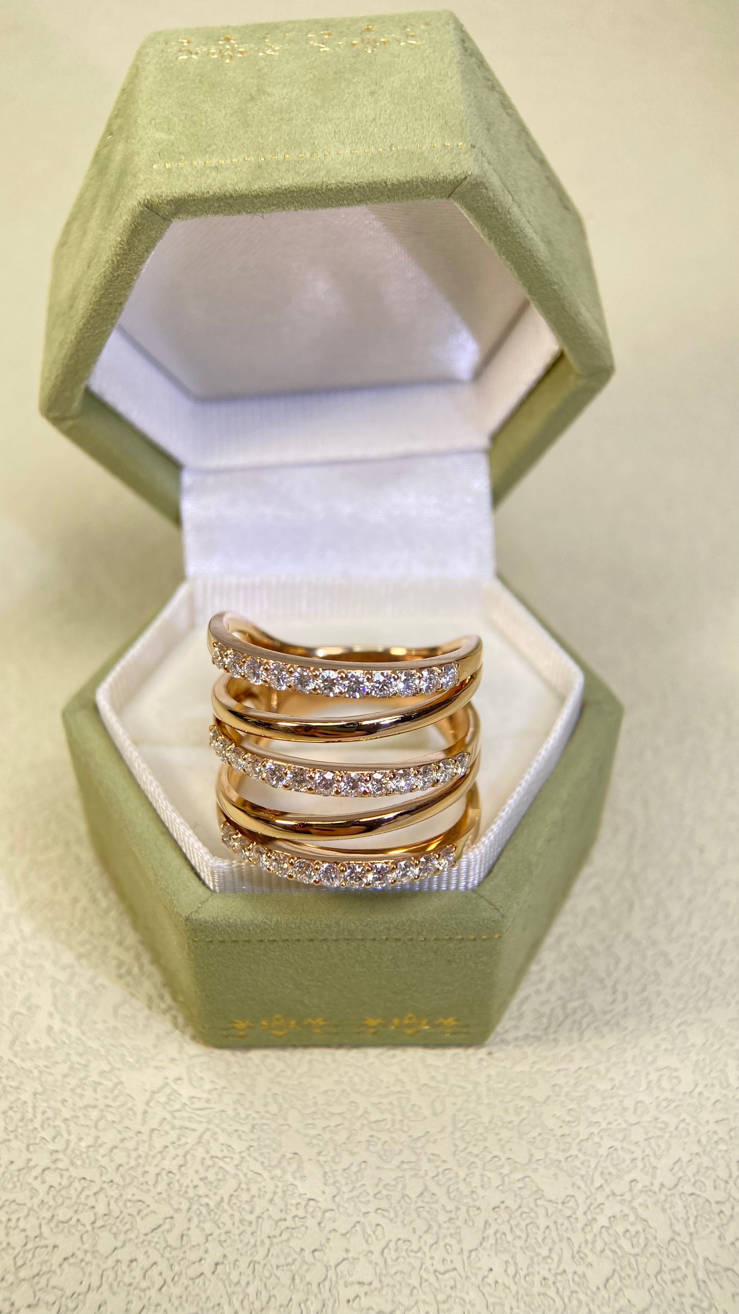 K18 Gold&Diamond Ring| Diamonds:1.00ct | Japanese Vintage Estate Jewelry -BSKD3086