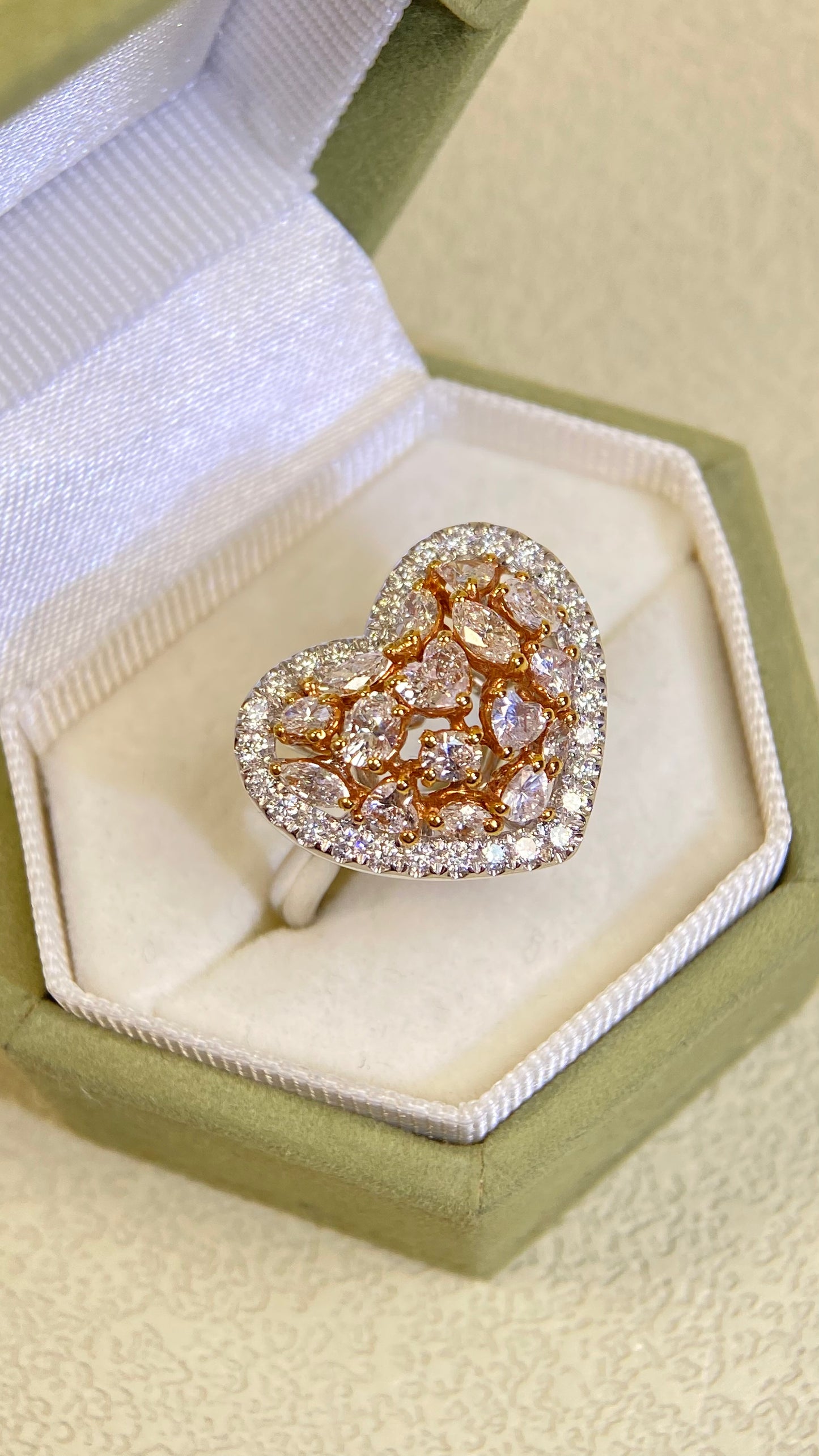 K18 Gold&Diamond Ring| Diamonds:1.15ct | Diamonds:0.38ct | Japanese Vintage Estate Jewelry -BSML3147