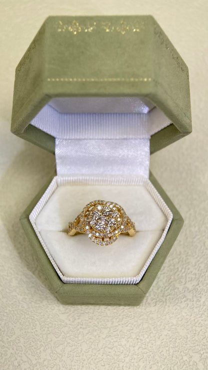 K18 Gold&Diamond Ring| Diamonds:0.90ct | Japanese Vintage Estate Jewelry -BSLO3302