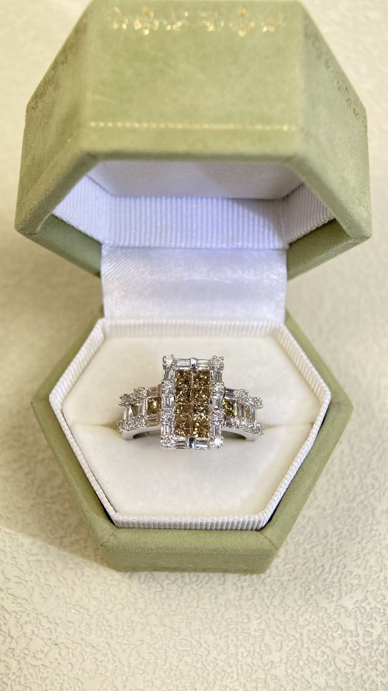 K18 Gold&Diamond Ring| Diamonds:2.00ct | Japanese Vintage Estate Jewelry -BSMJ3145