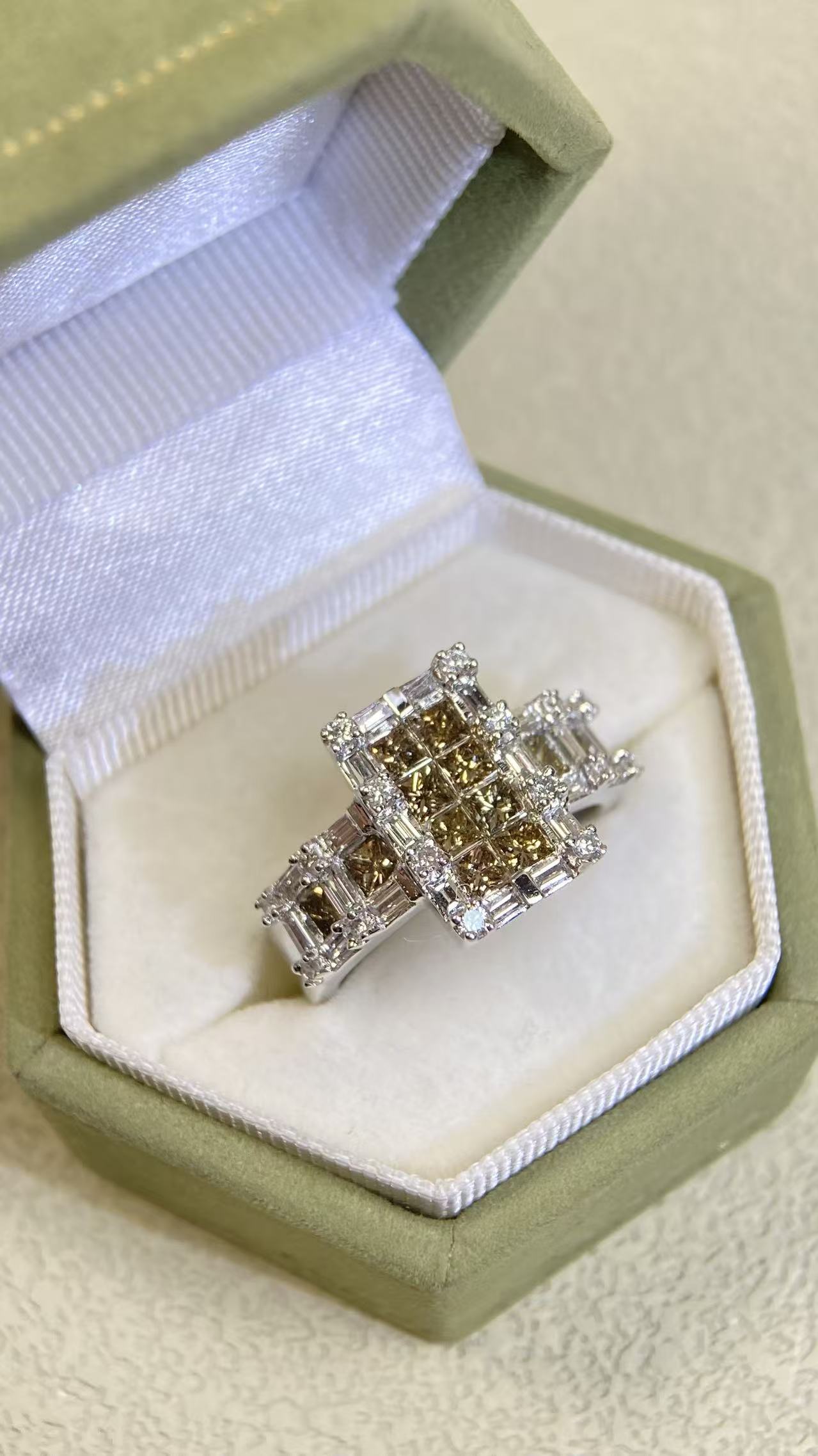 K18 Gold&Diamond Ring| Diamonds:2.00ct | Japanese Vintage Estate Jewelry -BSMJ3145