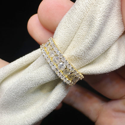 18K Gold 1.00ct Diamond Pave Ring｜3.4g Elegant Classic Design｜Japanese Inspired Fine Jewelry
