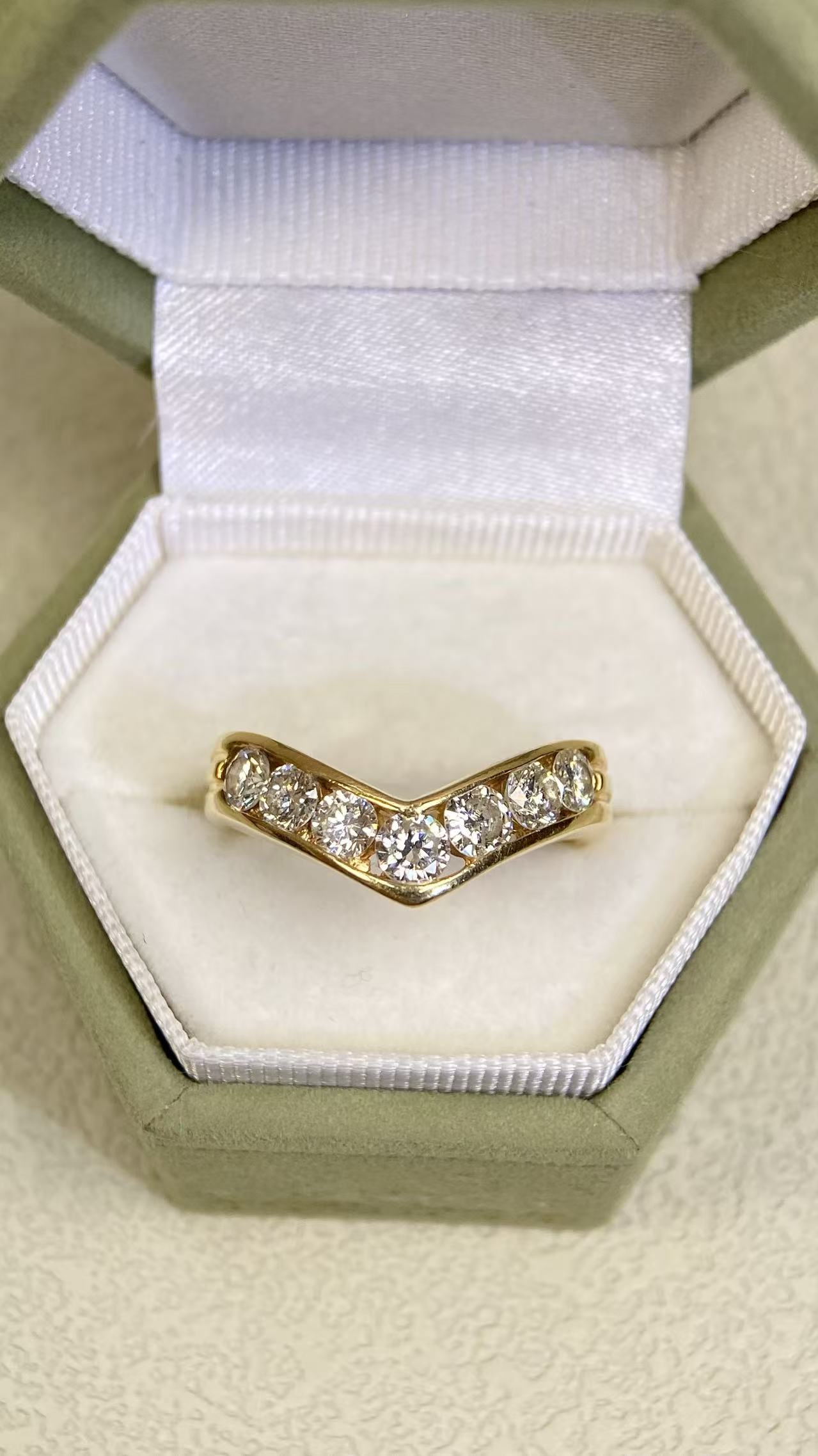 K18 Gold&Diamond Ring| Diamonds:1.02ct | Japanese Vintage Estate Jewelry -BSLO3300