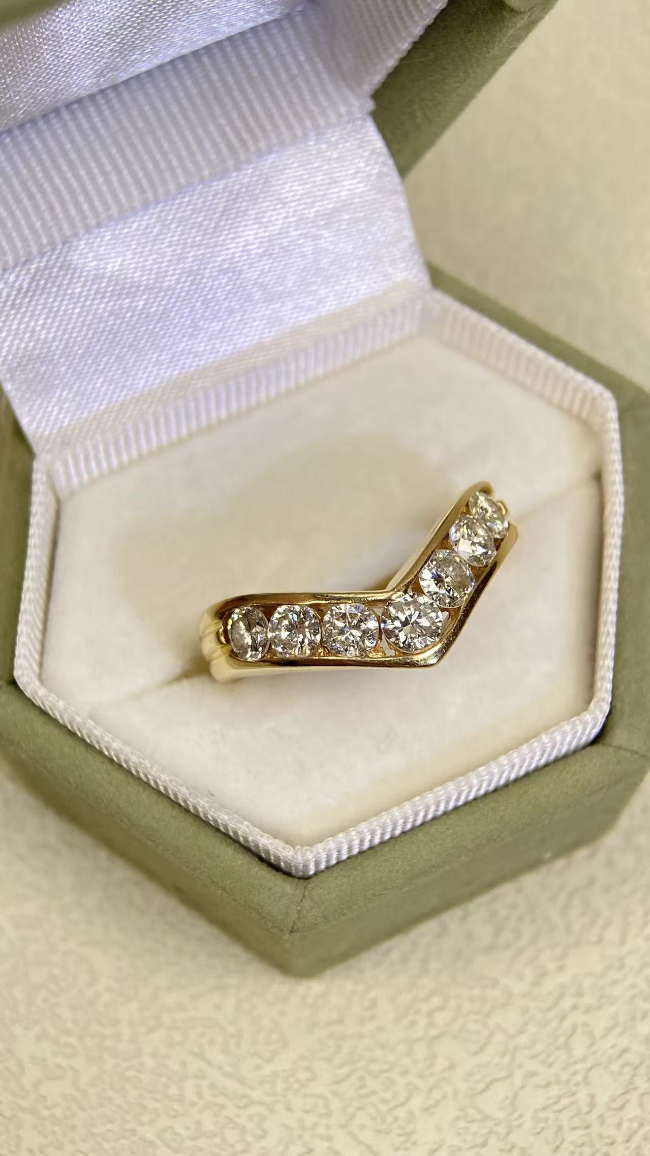 K18 Gold&Diamond Ring| Diamonds:1.02ct | Japanese Vintage Estate Jewelry -BSLO3300