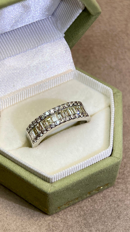 Pt900プラチナ＆ダイヤモンドリング｜ダイヤモンド1.28カラット｜日本製ヴィンテージエステートジュエリー