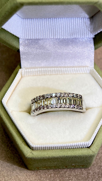 Pt900プラチナ＆ダイヤモンドリング｜ダイヤモンド1.28カラット｜日本製ヴィンテージエステートジュエリー