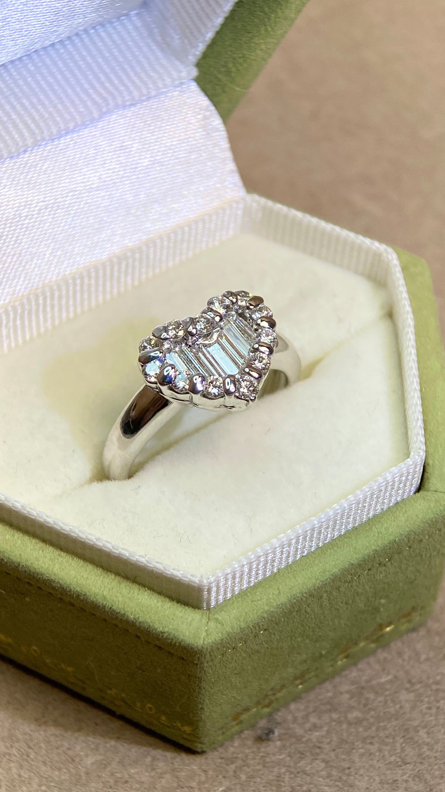 Pt900プラチナ＆ダイヤモンドリング｜ダイヤモンド0.308ct/0.10ct｜日本製ヴィンテージエステートジュエリー