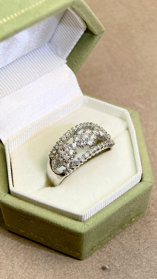 K18ゴールド＆ダイヤモンドリング｜ダイヤモンド2.31ct｜日本製ヴィンテージエステートジュエリー