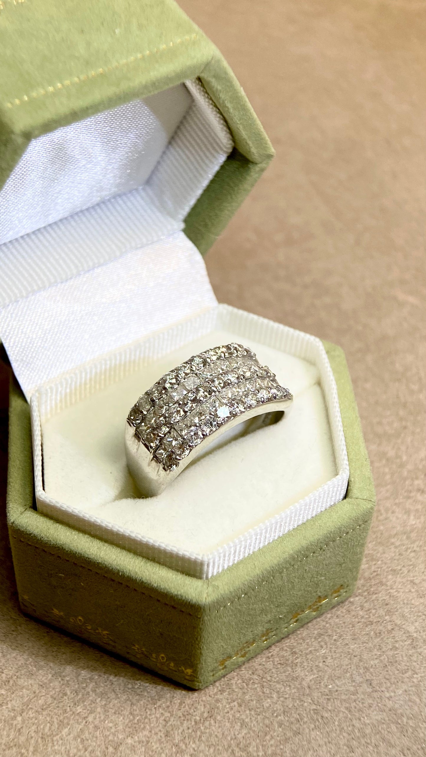 Pt900プラチナ＆ダイヤモンドリング｜ダイヤモンド0.308ct/0.10ct｜日本製ヴィンテージエステートジュエリー