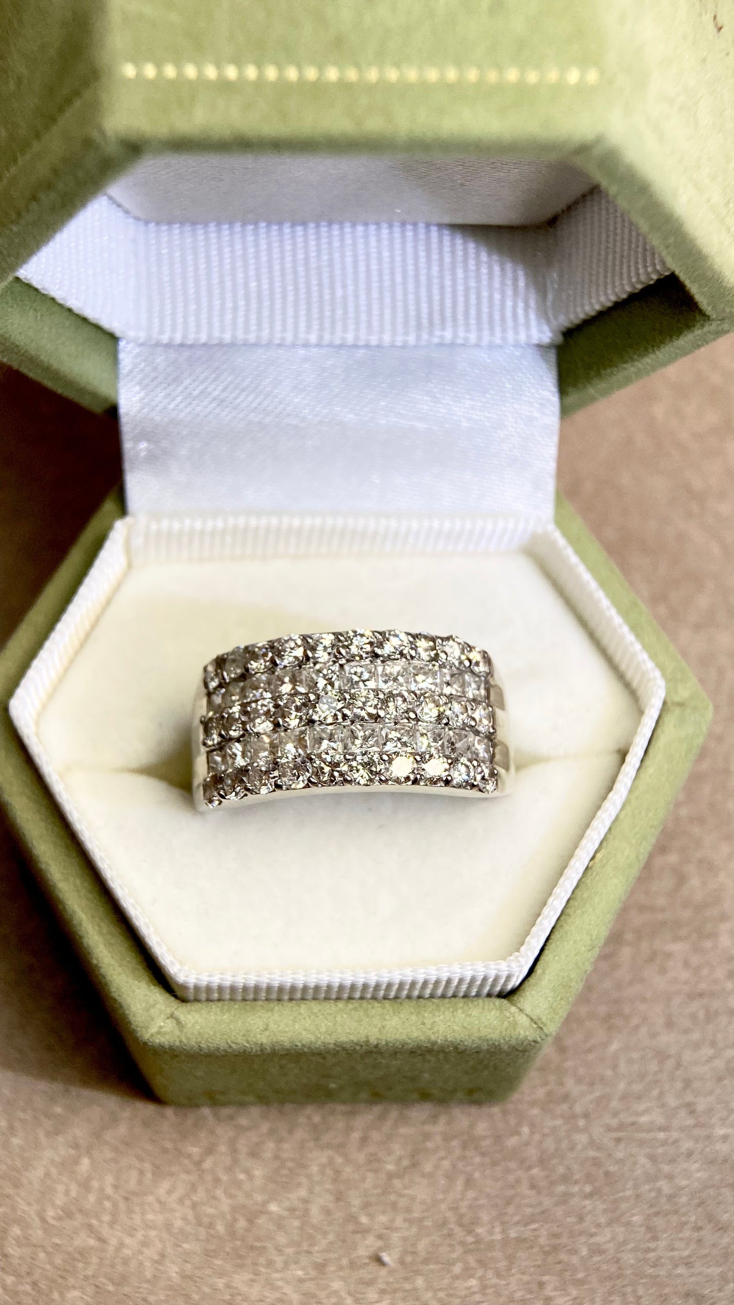 Pt900プラチナ＆ダイヤモンドリング｜ダイヤモンド0.308ct/0.10ct｜日本製ヴィンテージエステートジュエリー