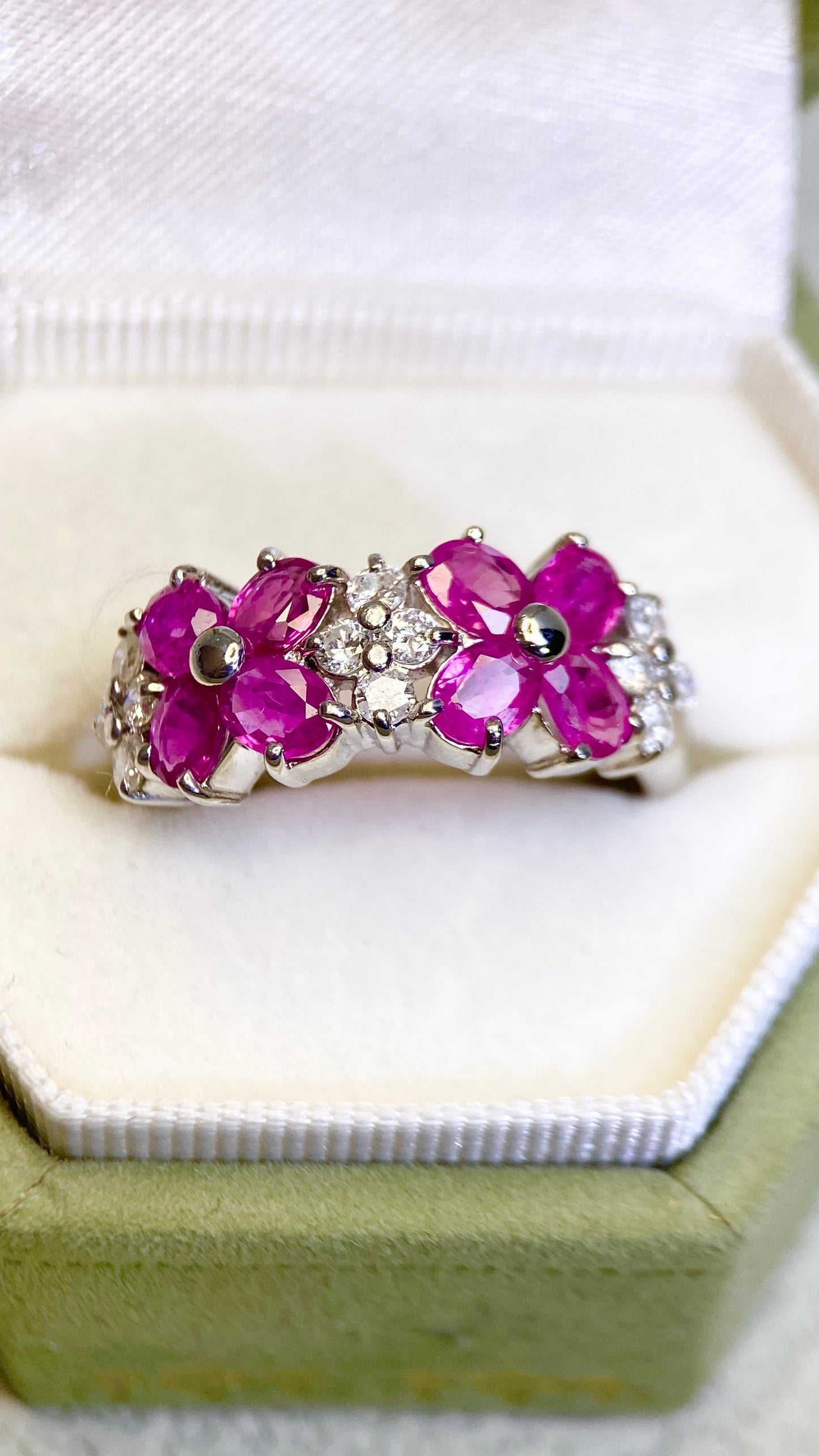 Pt900プラチナ＆ダイヤモンドリング｜ダイヤモンド0.308ct/0.10ct｜日本製ヴィンテージエステートジュエリー