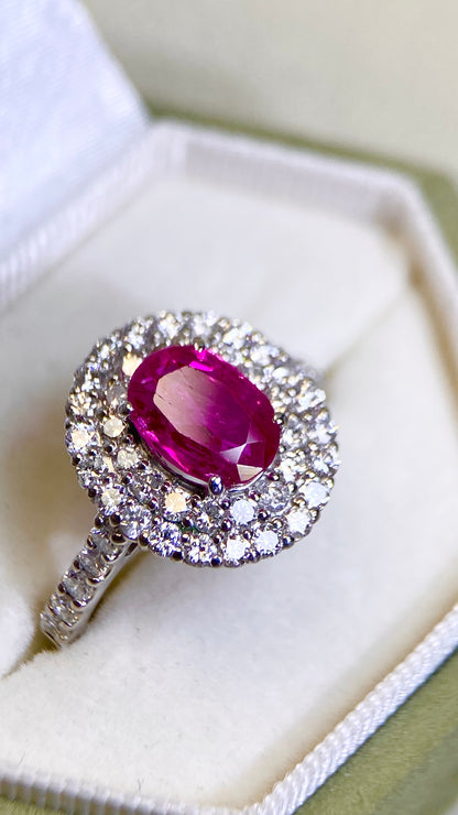 Pt900プラチナ＆ダイヤモンドリング｜ダイヤモンド0.28ct/0.25ct｜日本製ヴィンテージエステートジュエリー