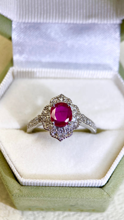 Pt900プラチナ＆ダイヤモンドリング｜ダイヤモンド0.744ct/0.79ct｜ルイ・ヴィトン-VS2｜日本製ヴィンテージエステートジュエリー