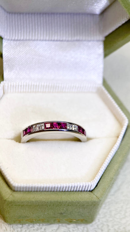 Pt900プラチナ＆ダイヤモンドリング｜ダイヤモンド0.308ct/0.10ct｜日本製ヴィンテージエステートジュエリー