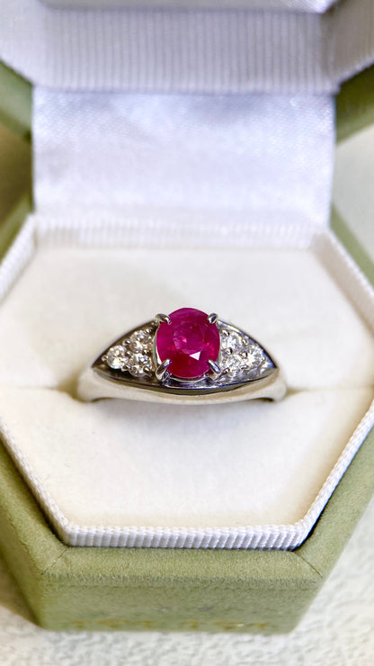 Pt900プラチナ＆ダイヤモンドリング｜ダイヤモンド0.744ct/0.79ct｜ルイ・ヴィトン-VS2｜日本製ヴィンテージエステートジュエリー