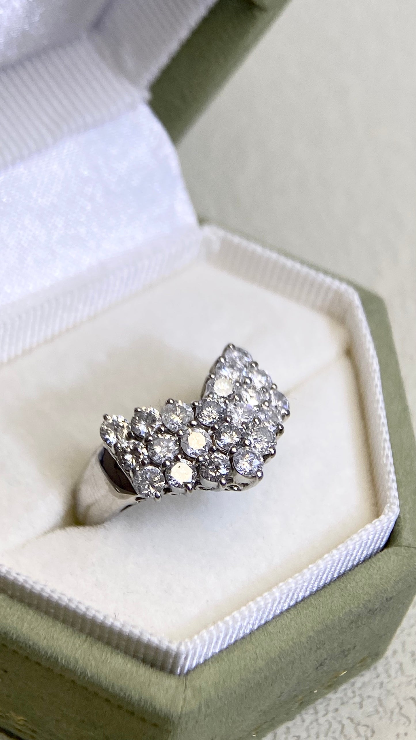 K18ゴールド＆ダイヤモンドリング｜ダイヤモンド2.31ct｜日本製ヴィンテージエステートジュエリー