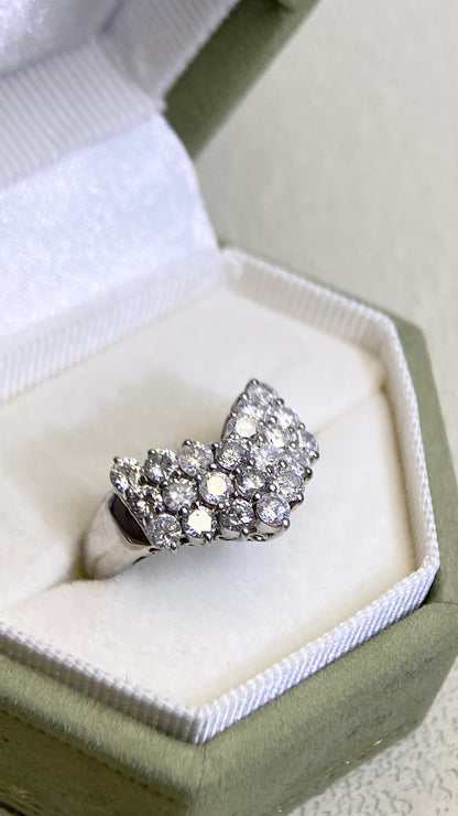 K18ゴールド＆ダイヤモンドリング｜ダイヤモンド2.31ct｜日本製ヴィンテージエステートジュエリー