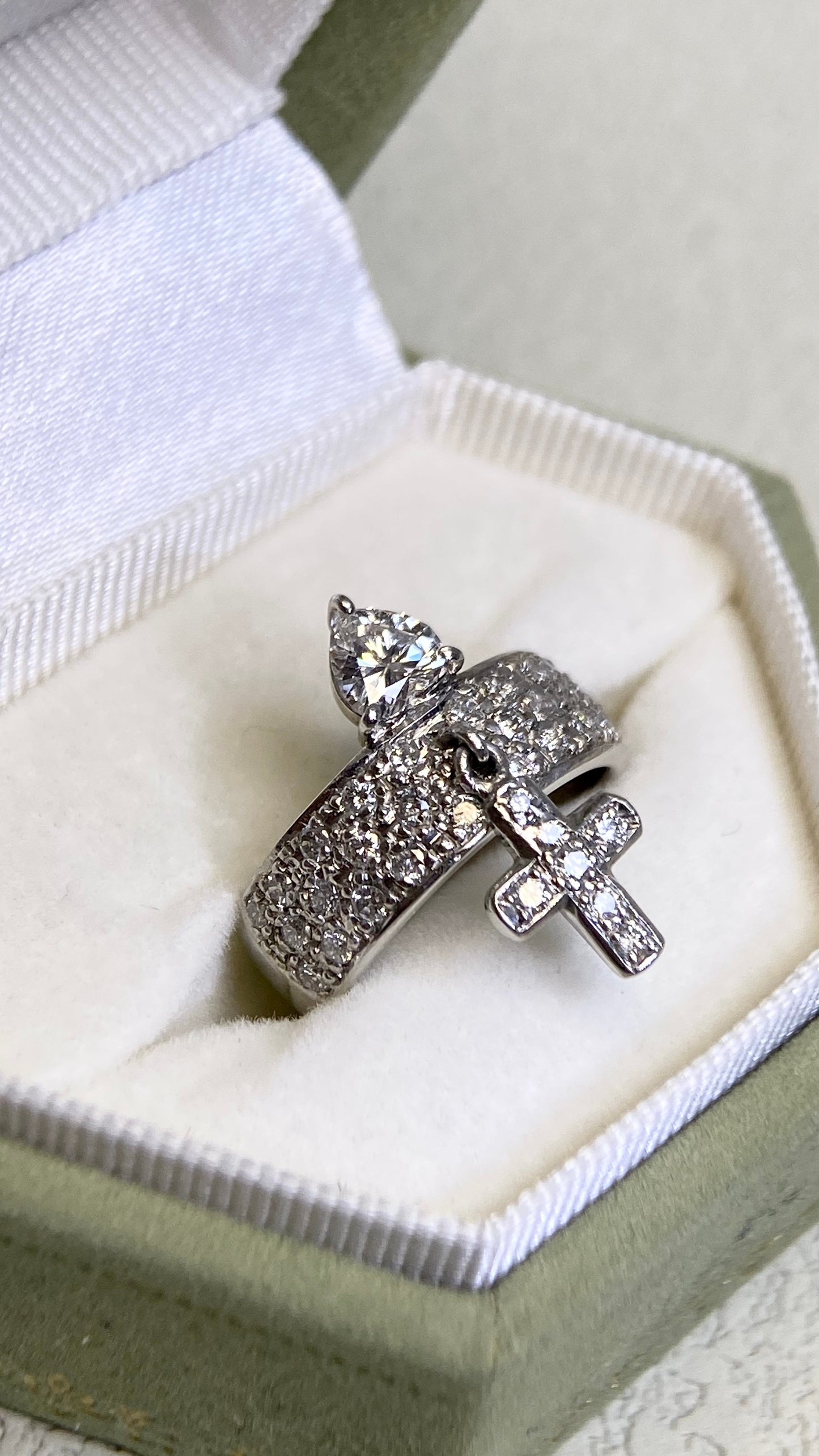 K18ゴールド＆ダイヤモンドリング｜ダイヤモンド2.31ct｜日本製ヴィンテージエステートジュエリー