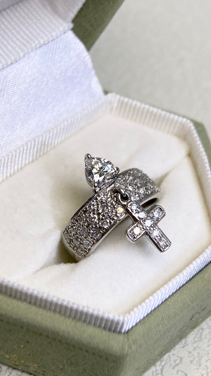 K18ゴールド＆ダイヤモンドリング｜ダイヤモンド2.31ct｜日本製ヴィンテージエステートジュエリー