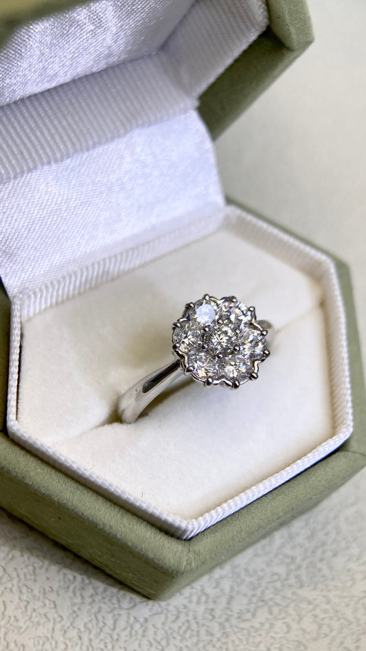 K18ゴールド＆ダイヤモンドリング｜ダイヤモンド2.31ct｜日本製ヴィンテージエステートジュエリー