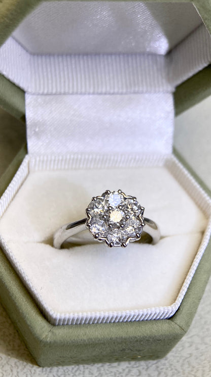 K18ゴールド＆ダイヤモンドリング｜ダイヤモンド2.31ct｜日本製ヴィンテージエステートジュエリー