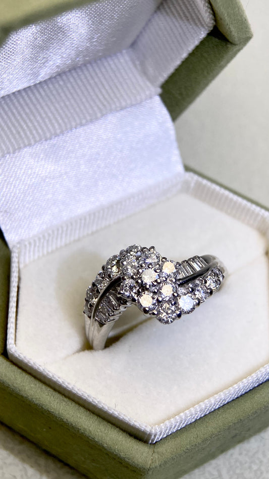 K18ゴールド＆ダイヤモンドリング｜ダイヤモンド2.31ct｜日本製ヴィンテージエステートジュエリー