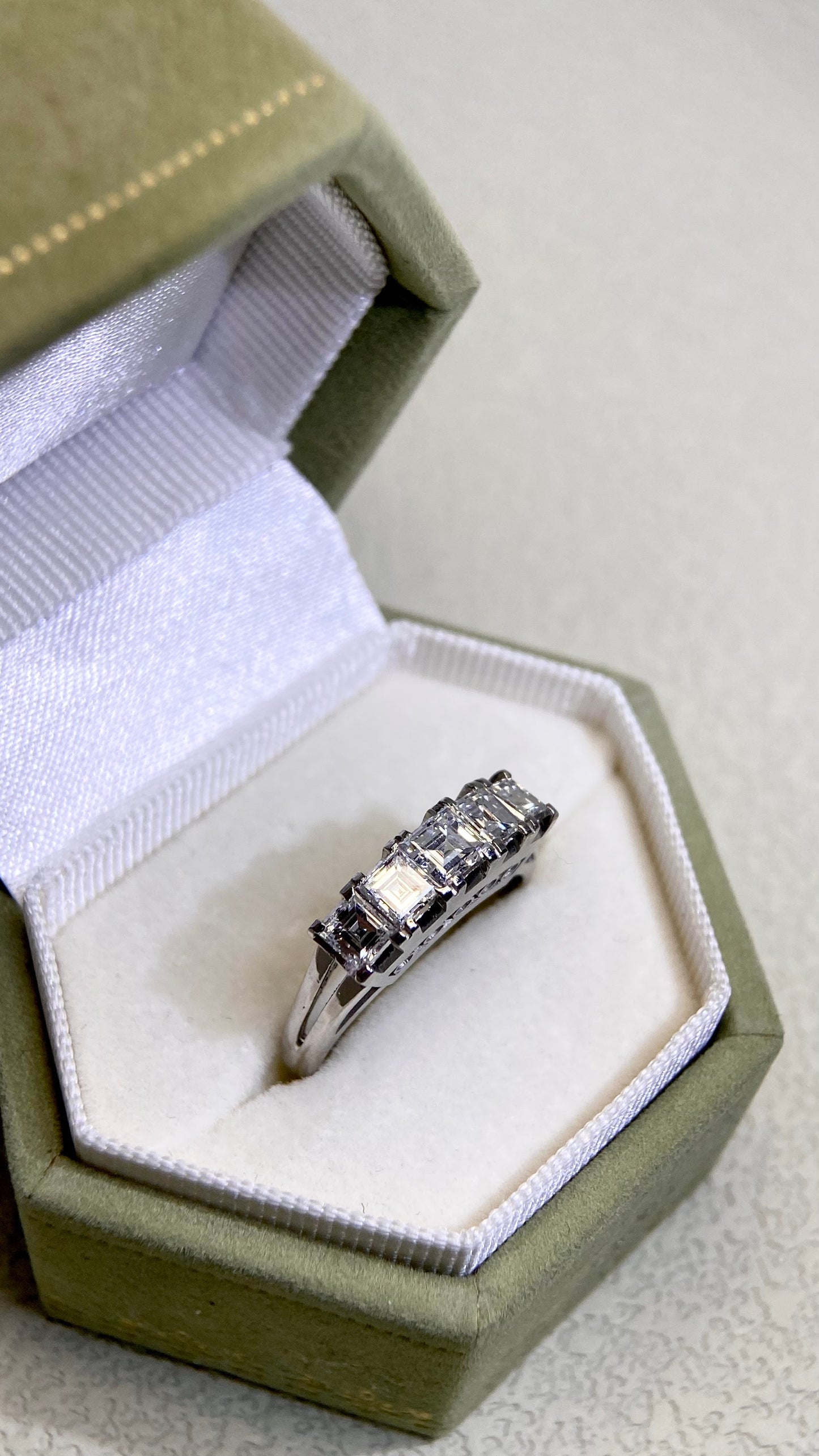 Pt900 Platinum&Diamond Ring | Diamond 1.03ct | Japanese Vintage Estate Jewelry-BOIH