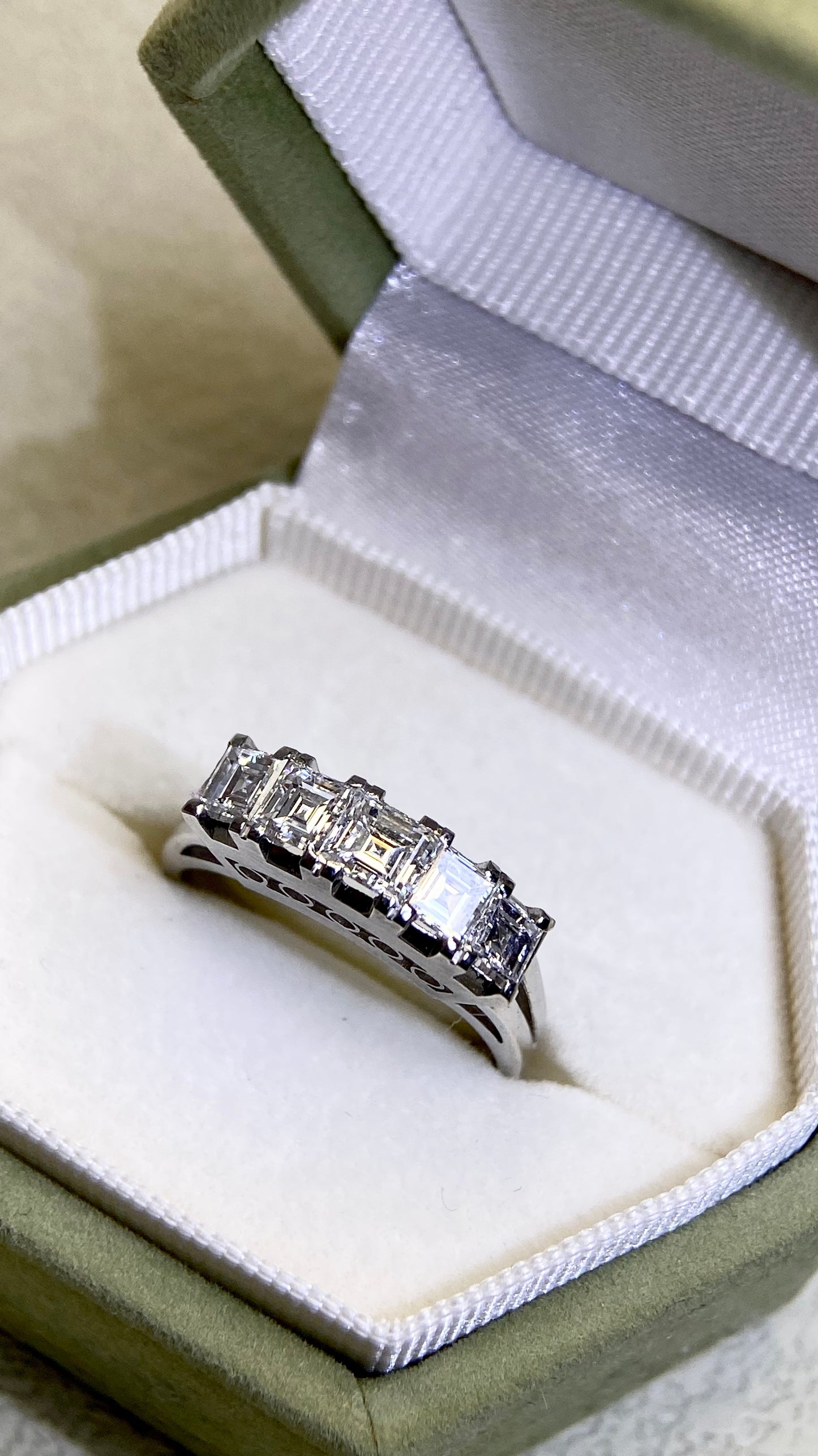Pt900 Platinum&Diamond Ring | Diamond 1.03ct | Japanese Vintage Estate Jewelry-BOIH