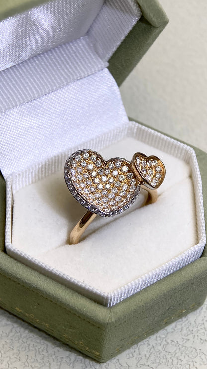 K18 Gold&Diamond Ring | Diamond 0.78ct | Japanese Vintage Estate Jewelry-BKAO