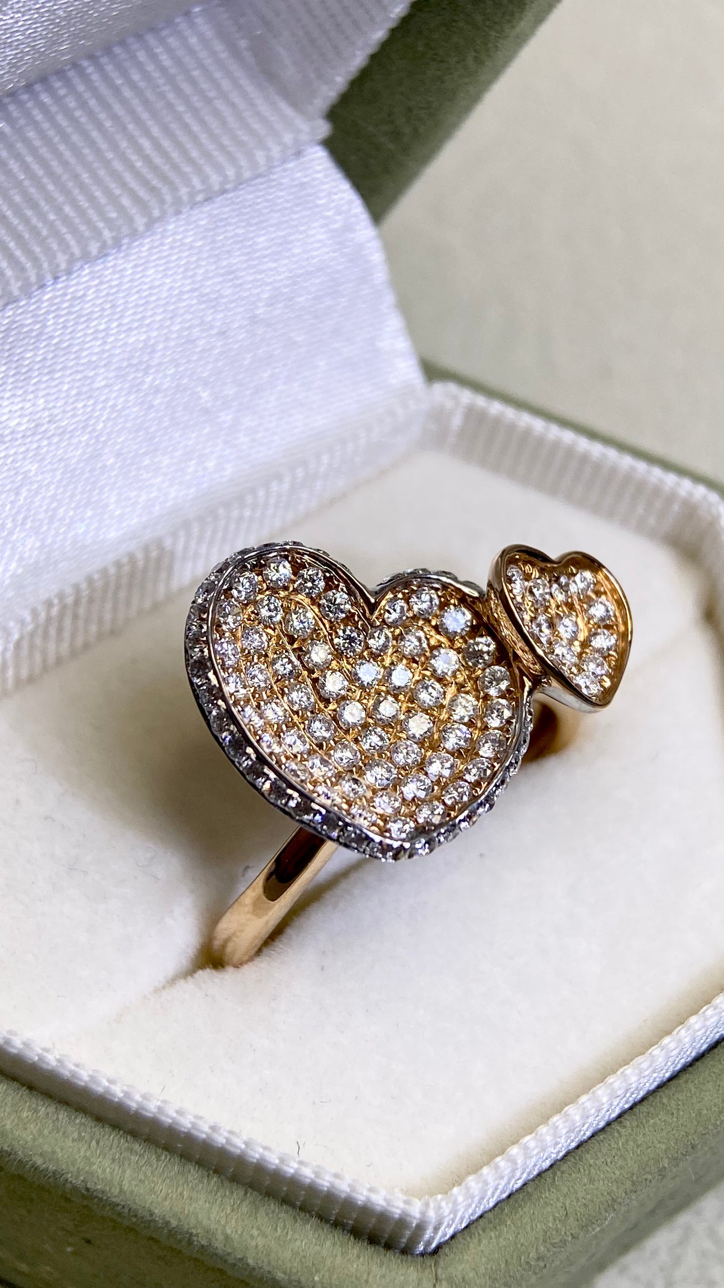 K18 Gold&Diamond Ring | Diamond 0.78ct | Japanese Vintage Estate Jewelry-BKAO