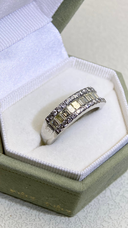 Pt900 Platinum&Diamond Ring | Diamond 1.28ct | Japanese Vintage Estate Jewelry-BOCS