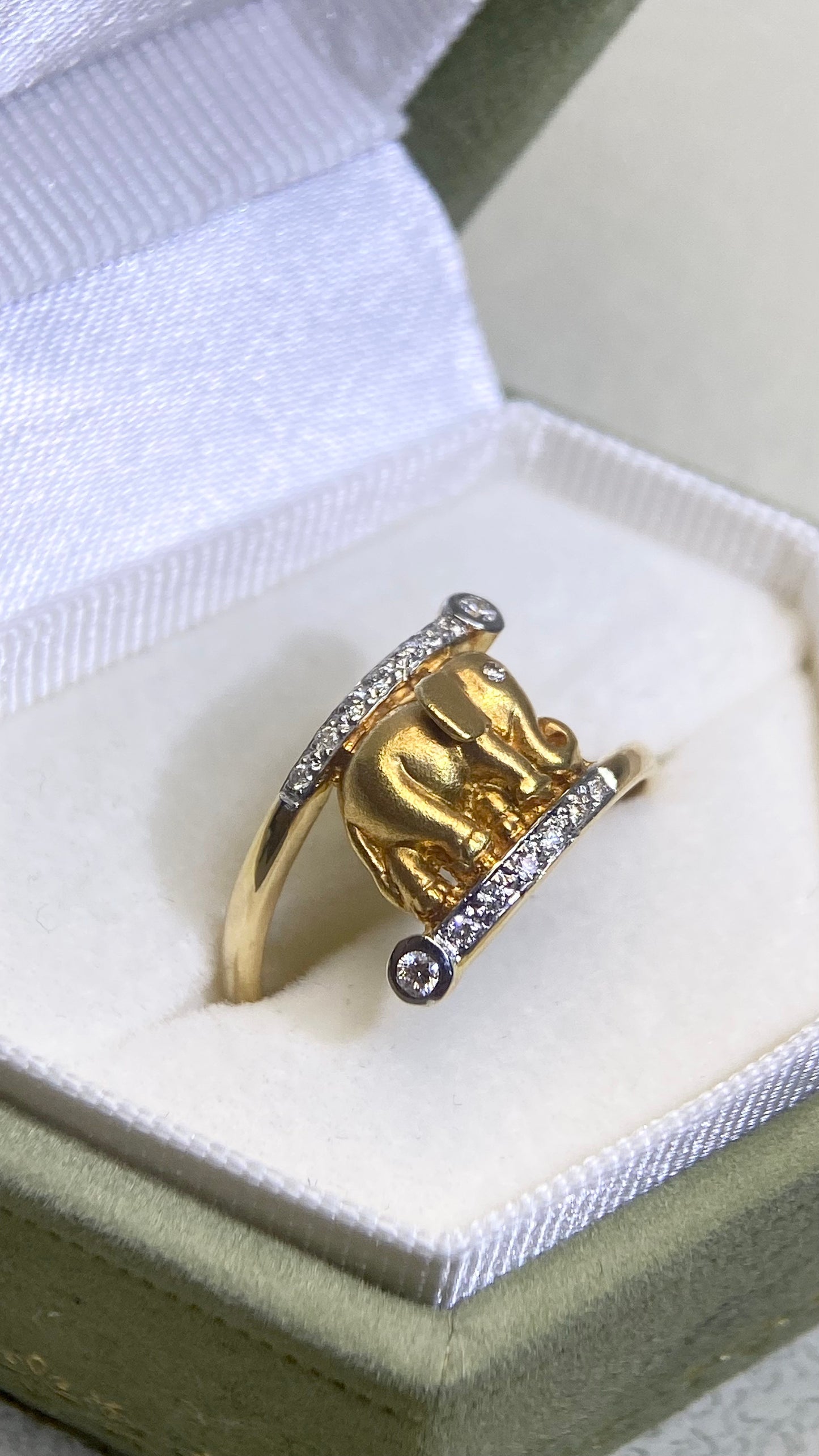 750 Gold(18K)&Diamond Ring | Diamond | Japanese Vintage Estate Jewelry-BPKN