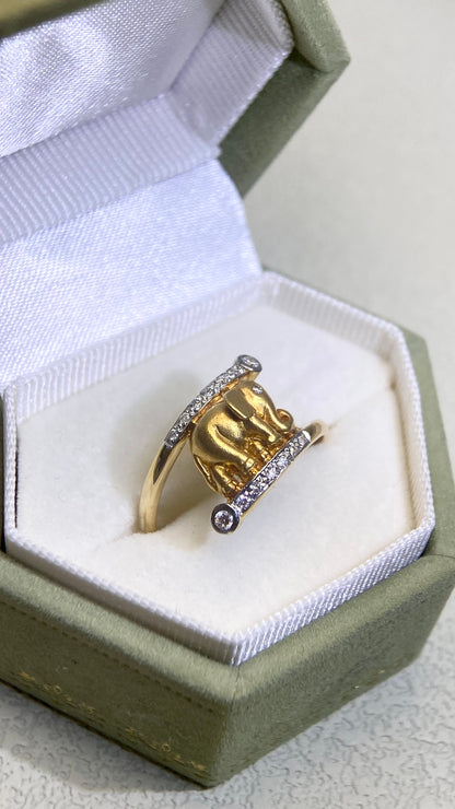 750 Gold(18K)&Diamond Ring | Diamond | Japanese Vintage Estate Jewelry-BPKN