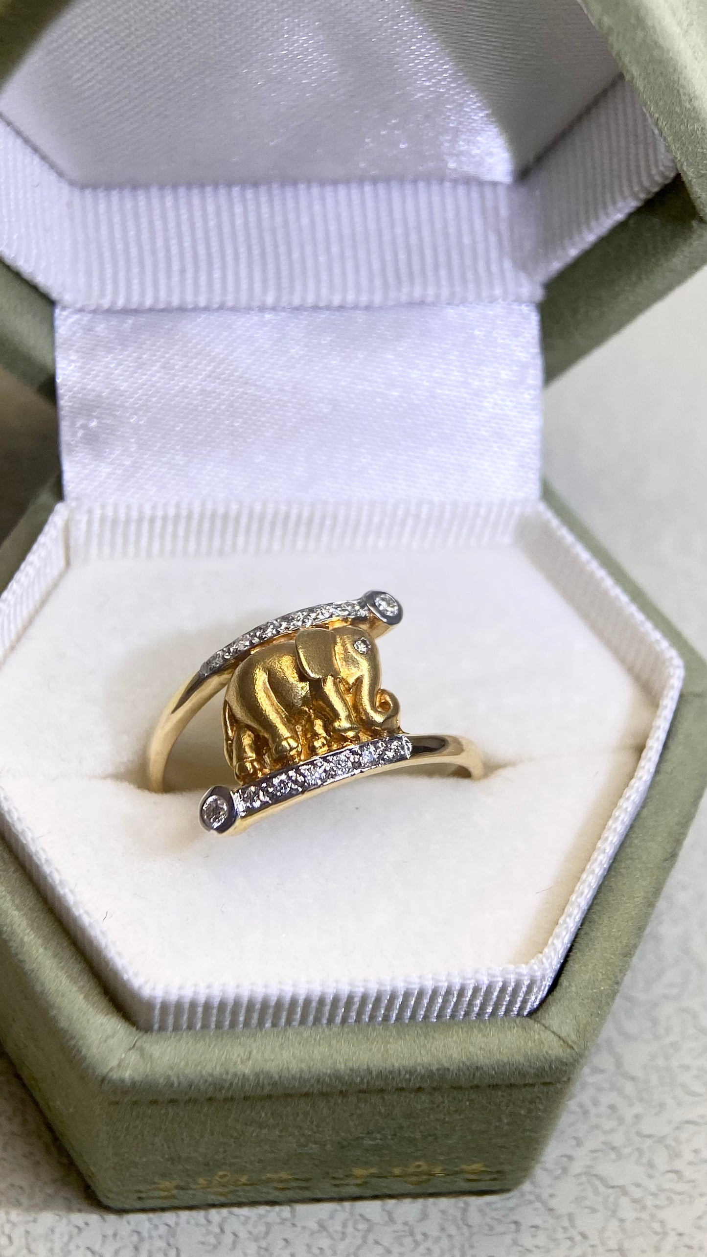 750 Gold(18K)&Diamond Ring | Diamond | Japanese Vintage Estate Jewelry-BPKN