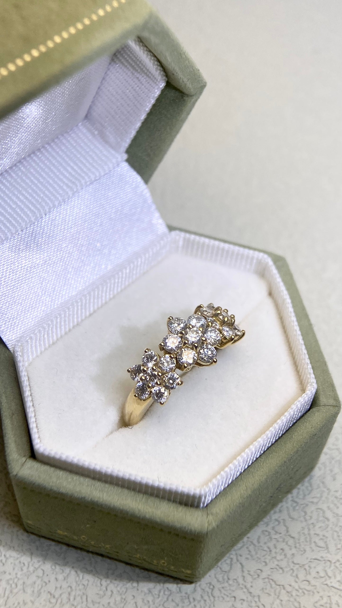 K18 Gold&Diamond Ring | Diamond 1.00ct | Japanese Vintage Estate Jewelry-BFOP