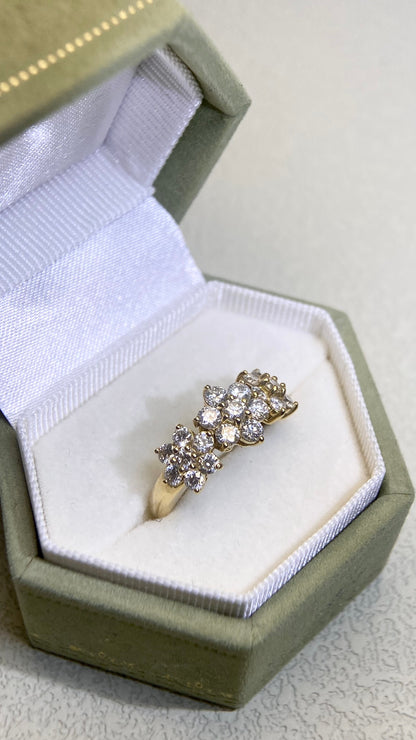 K18 Gold&Diamond Ring | Diamond 1.00ct | Japanese Vintage Estate Jewelry-BFOP