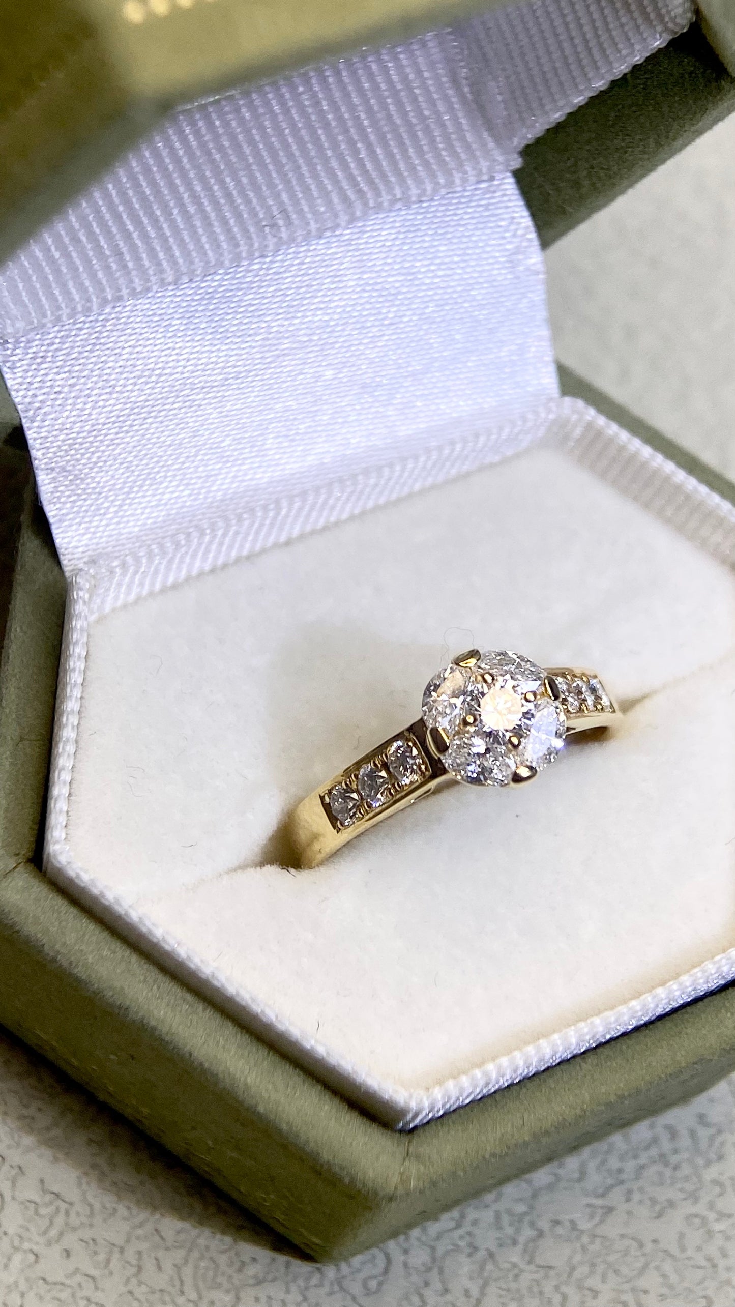 750 Gold(18K)&Diamond Ring | Diamond 0.77ct | Japanese Vintage Estate Jewelry-BHDQ