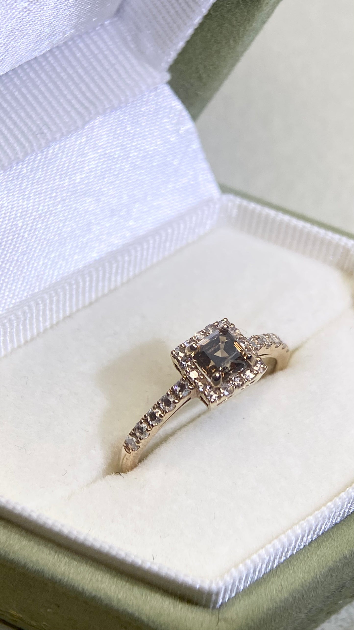 K18 Gold&Diamond Ring | Diamond 0.51ct/0.17ct | Japanese Vintage Estate Jewelry-BBOE