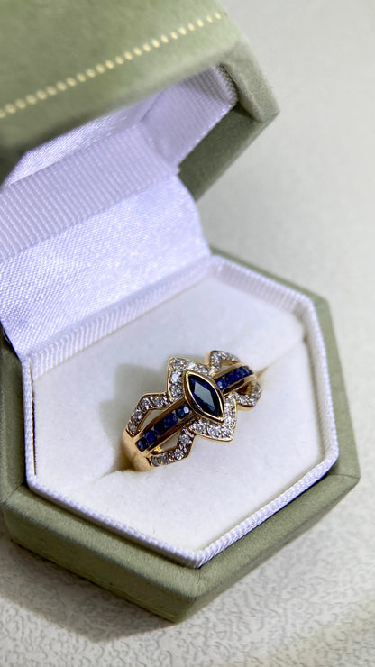 K18ゴールド＆ダイヤモンドリング｜ダイヤモンド2.31ct｜日本製ヴィンテージエステートジュエリー