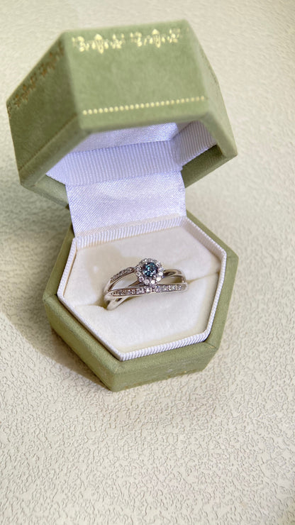 Pt900 Platinum&Alexandrite and Diamonds Ring | Alexandrite 0.20ct | Diamond 0.16ct | Change Color | Japanese Vintage Estate Jewelry-BOBC