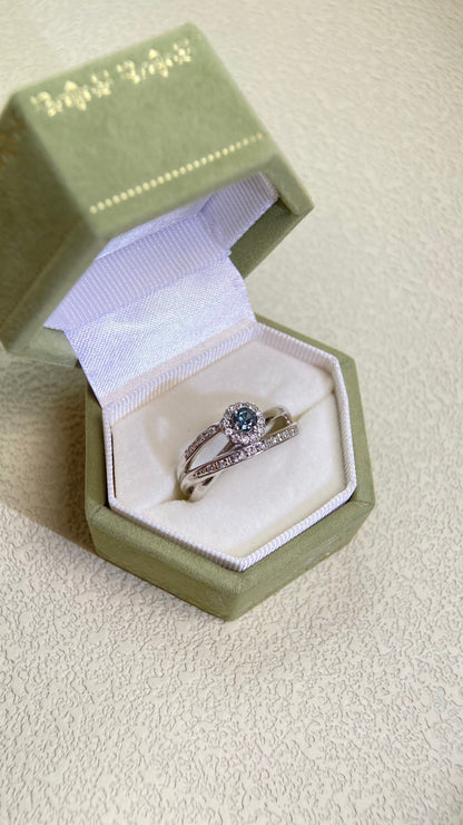 Pt900 Platinum&Alexandrite and Diamonds Ring | Alexandrite 0.20ct | Diamond 0.16ct | Change Color | Japanese Vintage Estate Jewelry-BOBC