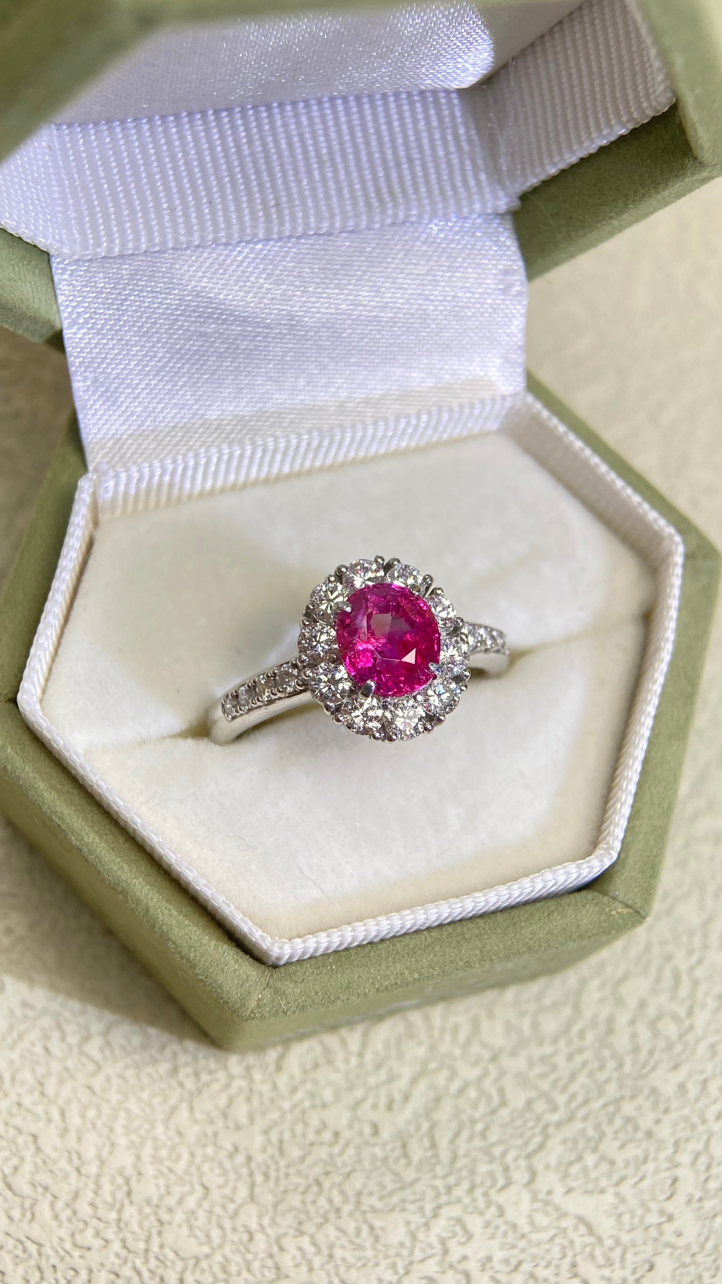 Pt950 Platinum&Ruby and Diamond Ring | Ruby 1.54ct | Diamond 0.67ct | No Heat-Burma | Japanese Vintage Estate Jewelry-BODV